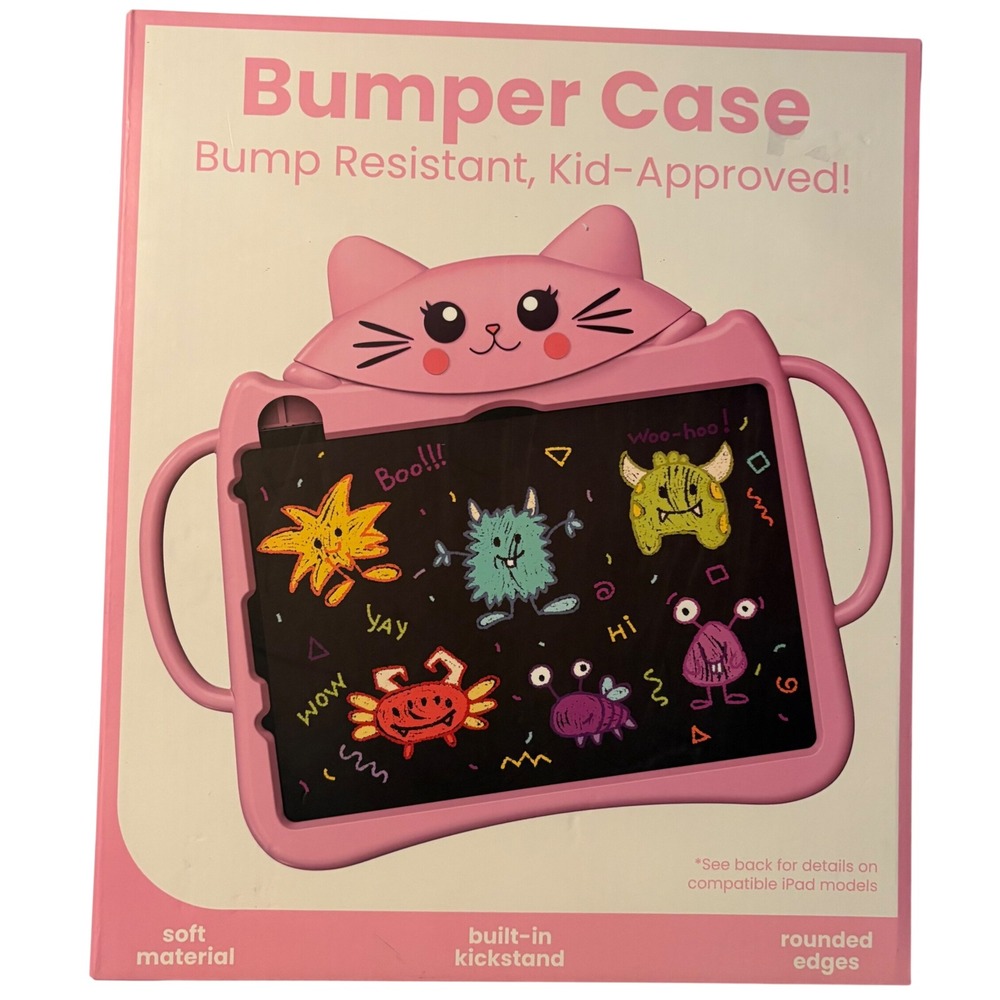 Vivitar Pink Cat Bumper Case for iPad Pro 11 iPad Air 10.9 HD35BC-CAT-TA New